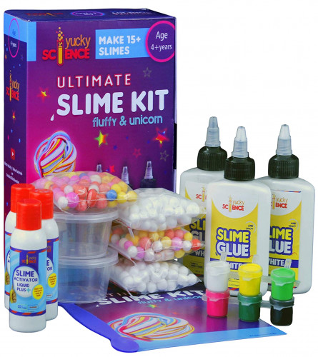 Ultimate Slime Making Kit For Kids Fluffy And Unicorn, Age 4 Years+, Multi color