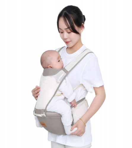 Baybee 6-in-1 Ergo Hip Seat (Grey): Baby Bag, Carrier & More!