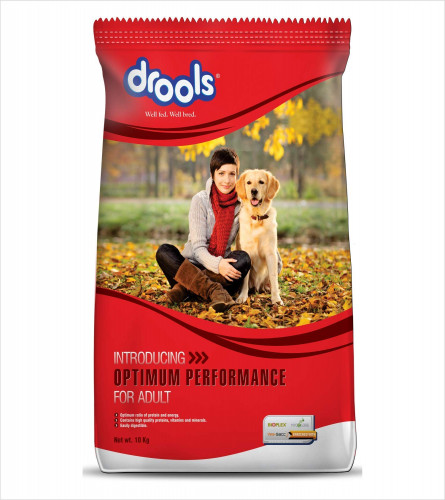 Drools Optimum Performance Adult Dry Dog Food, Chicken Flavor, 10kg (Free Shipping Worldwide)