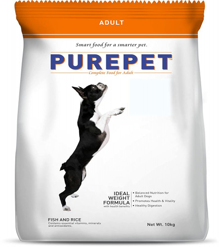 Purepet Fish and Rice Dry Adult Dog Food , 10kg (Free Shipping Worldwide)