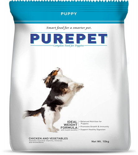 Purepet Chicken & Veg Puppy Dry Dog Food , 10kg (Free Shipping Worldwide)