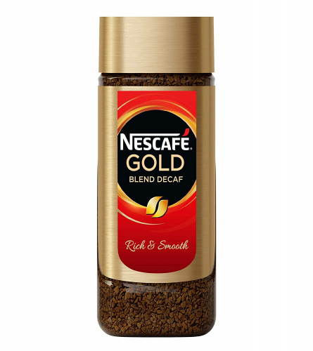 Nescafe Gold Blend Imported Decaf Coffee Powder, Glass Jar, Arabica and Robusta beans,100 gm