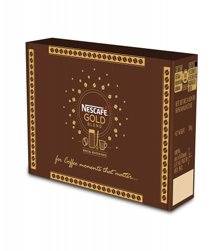 NESCAFÉ Gold Blend Rich & Smooth Soluble Instant Coffee Powder, 200g Jar with Signature Glass