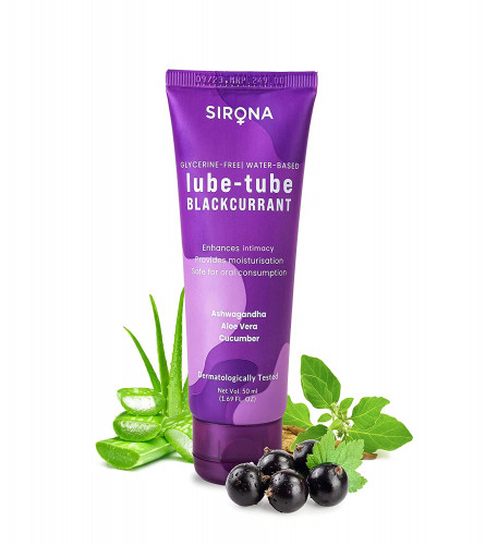Sirona Lube Blackcurrant Flavoured Natural Lubricant Gel 50 ml (Pack of 2)