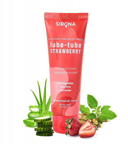 Sirona Lube Strawberry Flavoured Natural Lubricant Gel 50 ml (Pack of 2)