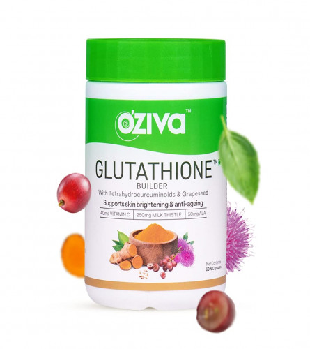 OZiva Plant Based Glutathione Builder, 60 cap