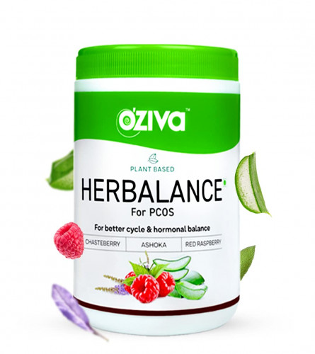 OZiva Plant Based HerBalance for PCOS Supplements for Women