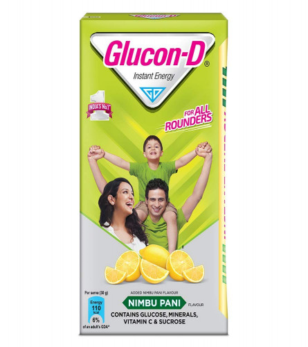 Glucon-D Glucose Based Beverage Mix - Nimbu Pani flavoured, 1Kg (Free Shipping Worldwide)