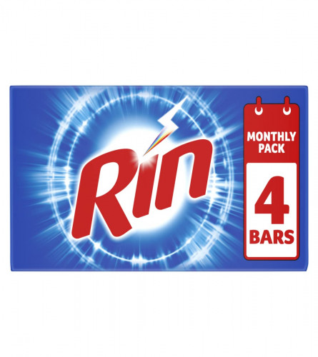 RIN Detergent Bar - 250 g (Pack of 4) (Free Shipping Worldwide)