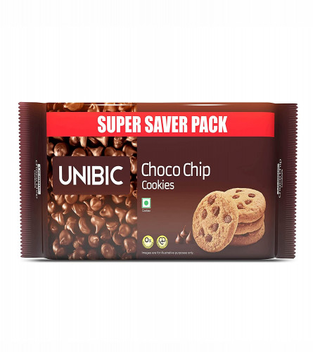 Unibic Choco Chip Cookies Super Saver Pack 500g, Delicious Crunchy Chocolate Cookies, Enriched
