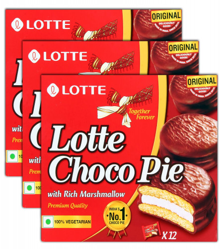 Lotte Chocopie - 336gm (Pack of 3) (Free Shipping Worldwide)