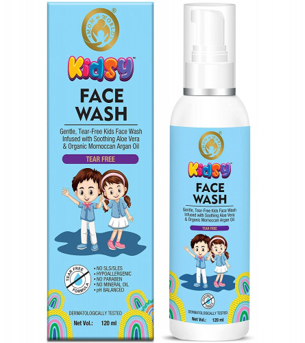 Gentle Clean for Kids! Mom & World Kidsy Face Wash (120ml) - Tear-Free & Natural