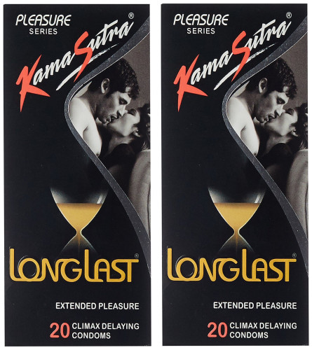 KamaSutra LongLast Condoms, Dotted Texture For Men 20 count