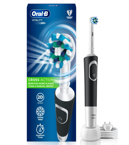 Oral B Vitality 100 Black Criss Cross Electric Rechargeable Toothbrush