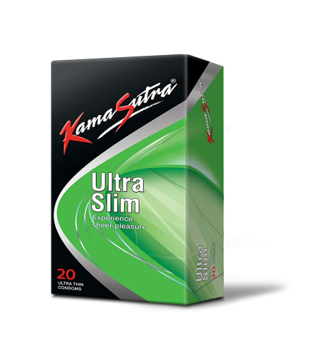 KamaSutra Ultra Slim Condoms for Men – 20 Count (Pack of 2)