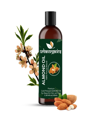 Urbanorganics Oil For Shine Hair, Skin Care, Moisturizing Dry Skin & Natural Oil (Almond Oil,100 ml)