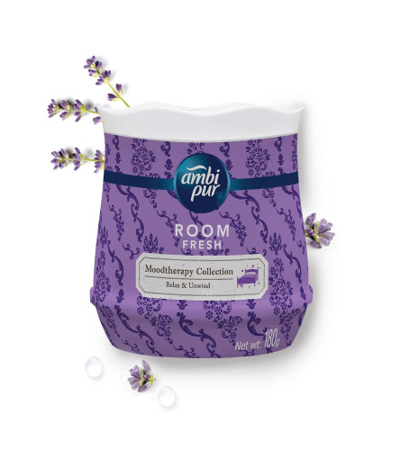 Ambi Pur MoodTherapy collection Room Fresh Gel, Relax & Unwind Lavender, 180 gm(Free Shipping World)