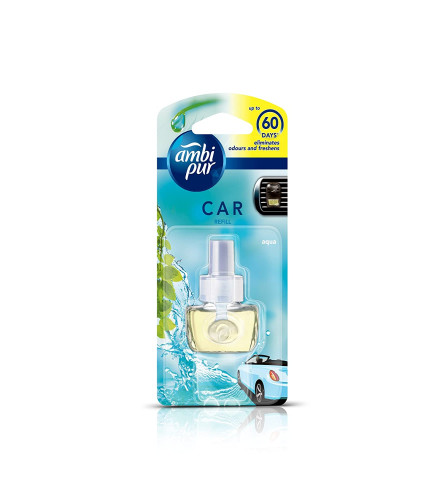 Ambi Pur Car Air Freshener Refill Aerosol, Aqua, 7.5 ml X 2 PACK (Free Shipping Worldwide)
