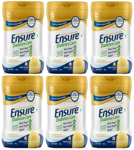 Ensure Diabetes Care- Nutrition to Help Control Blood Sugar Levels- 400 gm Jar (pack of 6) Free ship