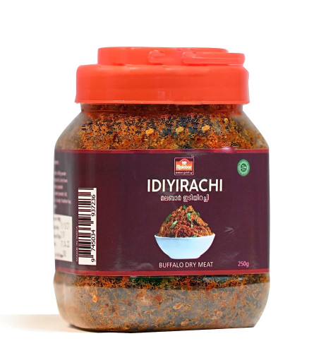 Malabar Foods Dried Preserved Jerky Meat Ready-to-eat Non-Vegetarian Dish Crispy Idi Erachi 250 GM