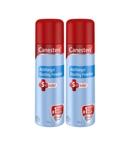 Canesten Dusting Antifungal Powder Relief from Skin Irritation , Itching 100gm x 2 (Free Shipping)
