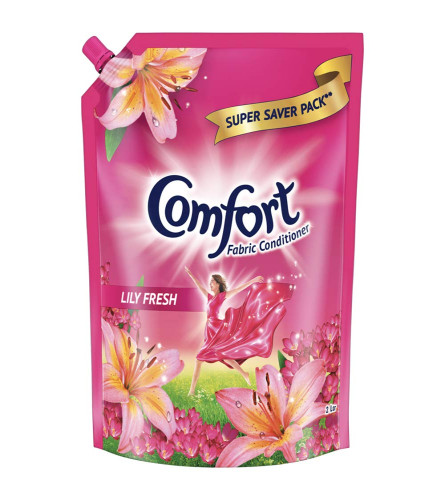 Comfort After Wash Fabric Conditioner refill pouch, super saver pack Lily fresh variant  2 L