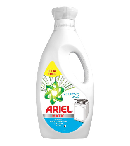 Ariel Matic Liquid Detergent Top Load 2 Ltr + 500 MilliLitre ( Free shipping worldwide )