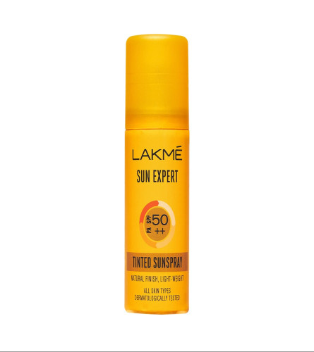 Lakme Sun Expert Tinted PA SPF50++ Spray, Ultra Light, for Oily and Dry Skin, 50ml (Free Shipping)