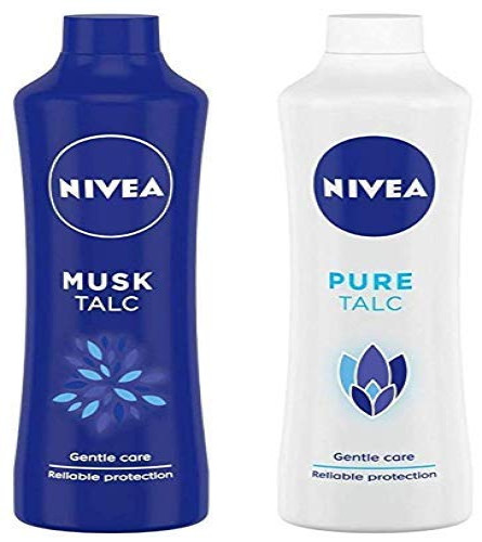 Nivea Musk & Pure Talc Combo 400G Each, Pack of 2 (Free Shipping Worldwide)
