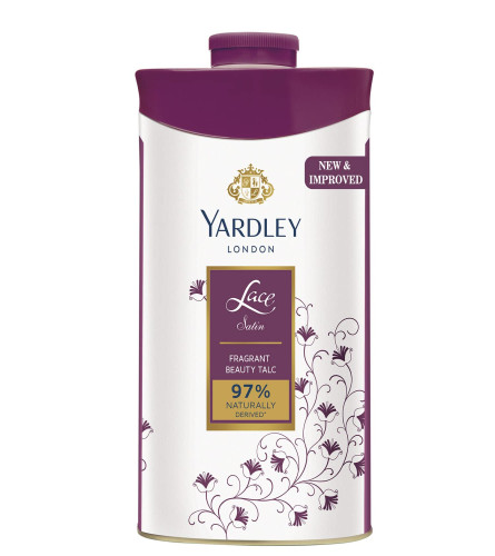 Yardley London Lace Satin Perfumed Talc for Women, 250g powder (Free Shipping Worldwide)