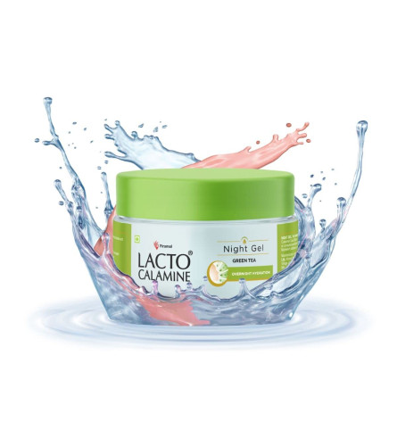 Lacto Calamine Night Gel with Green Tea, Hyaluronic acid & 5 fruit extracts