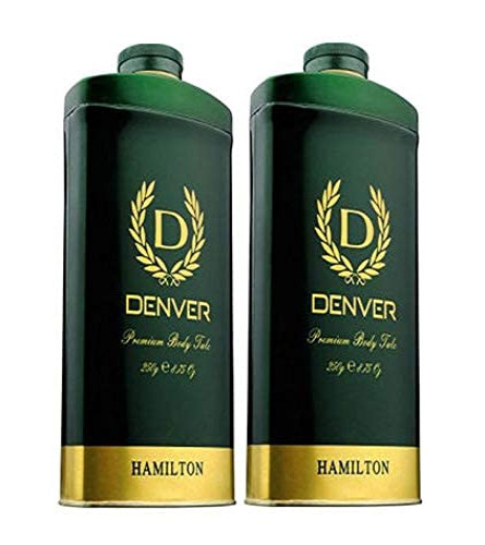 DENVER Hamilton Premium Body Talc - 300GM Each (Pack of 2) Free Shipping Worldwide