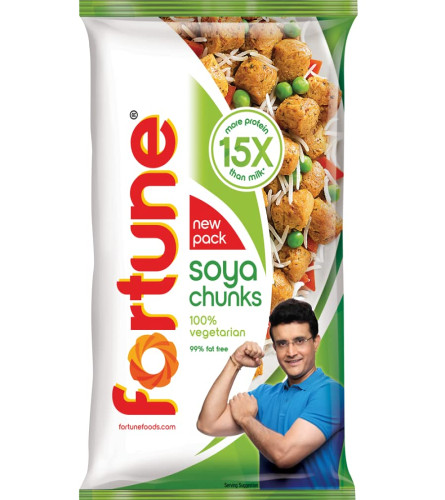Fortune Soya Chunks, 15x more protein than milk, 1kg/1kg+100g (Item weight may vary) Free shipping