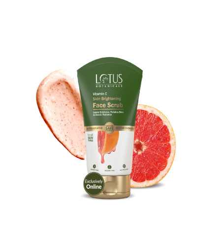 Lotus Botanicals Skin Brightening Face Scrub | Vitamin C | Sulphate, Silicon