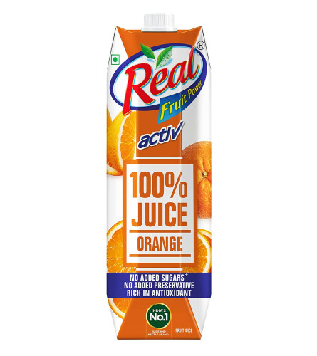 Real Activ 100% Orange Fruit Juice - 1L | No Added Sugars Tasty, Refreshing & Energizing Fruit Drink
