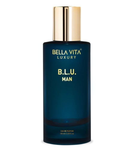 Bella Vita Luxury B.L.U Man Eau De Parfum Perfume for Men Lemon, Apple, Musk Fresh Refreshing, 100Ml