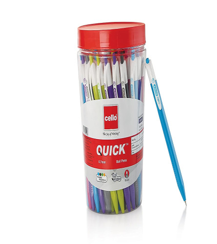 Cello Quick Blue Ball Pen Jar