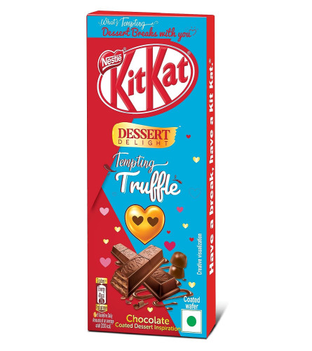 Nestle KitKat Dessert Delight Tempting Truffle Wafer Coated with Milk Chocolate, 50 g X 2 PACK