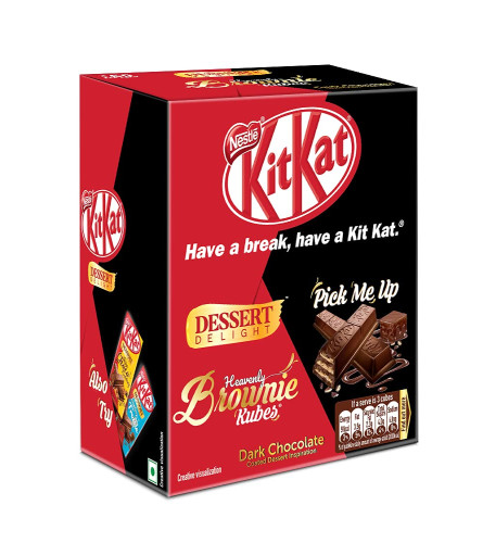 Nestle KITKAT Dessert Delight, Heavenly Brownie Kubes Wafer Coated , 600 Gram Free shipping world