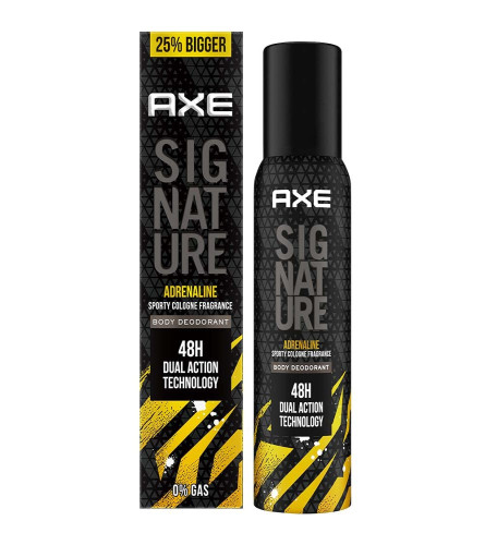 Axe Signature Adrenaline No Gas Body Deodorant For Men 154 ml (Pack of 2)
