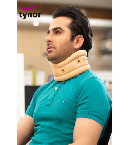 TYNOR Cervical Collar Soft with Support, Large, Cotton (pack of 2) Fs