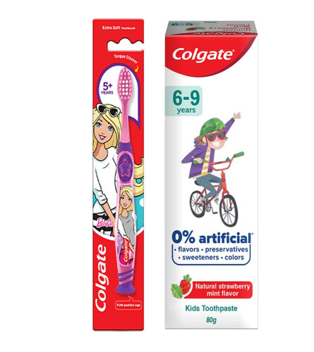 Colgate Kids Cavity Protection Toothpaste for 6-9 Years, 80g, Natural Strawberry Mint Flavour,