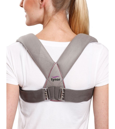 Tynor Clavicle Brace with Buckle, Grey - Large (Pack Of 1) Fs