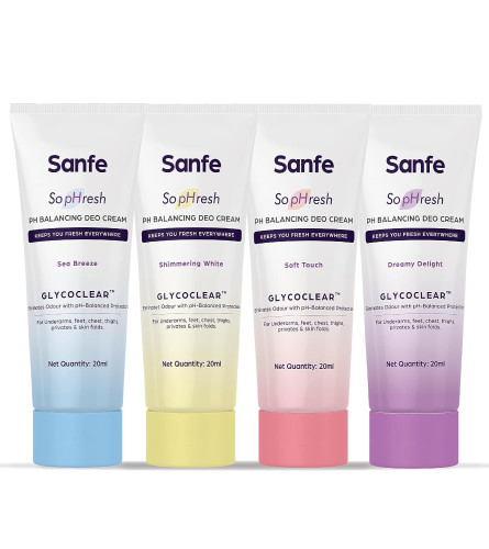 Sanfe sopHresh pH Balancing Deo Creams for Women 20 ml x 4