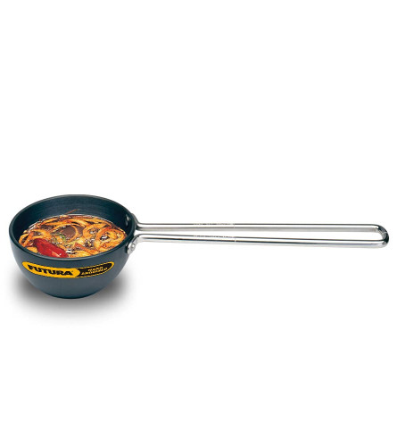 Hawkins Futura 1 Cup Tadka Pan, Hard Anodised Spice Heating Pan, 240 ml Pan, Black (Pack Of 1) Fs