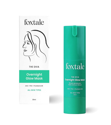 Foxtale The Diva Over Night Glow Mask Men & Women - 30 ml (Pack Of 2) Fs