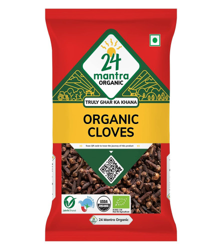 24 Mantra Organic Cloves/Laung/Lavangalu - 50gms | 100% Organic | Chemical Free & Pesticides Free