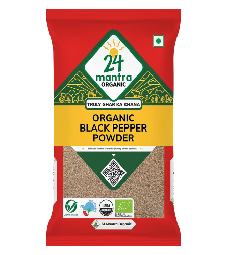 24 Mantra Organic Black Pepper Powder/Kalimirch Powder/Nalla Miriyalapudi - 100gms | Pack of 1
