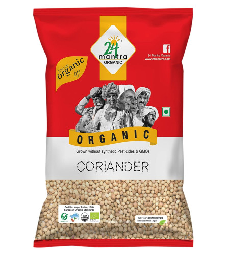 24 Mantra Organic Coriander Seed/Dhaniya seeds/Kotthmira Vittanalu - 100gm 100% Organic , Free ship