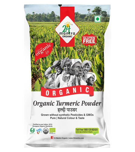 24 Mantra Organic Turmeric Powder/Haldi Powder/Pasupu podi - 100gms | Pack of 1 | 100% Organic